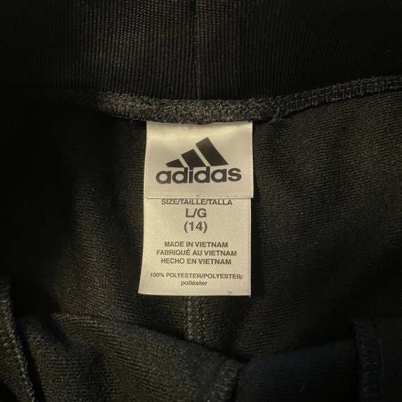 EUC Adidas Tiro 19 Training Pants Girls Black/White Size Large 14 Soccer Joggers - Picture 5 of 6